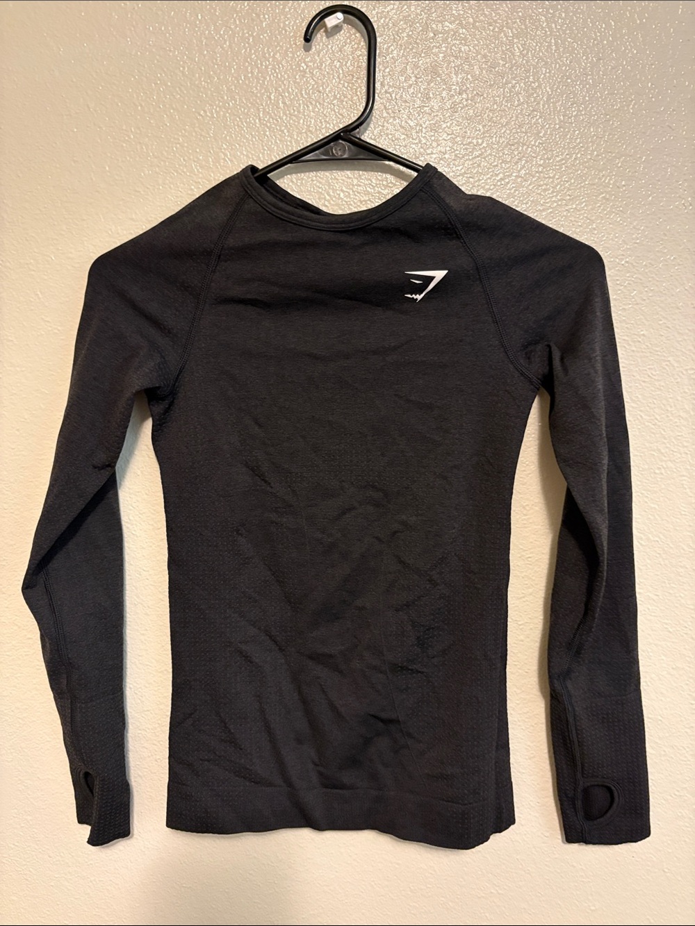 Gymshark Black Seamless Performance Long Sleeve Top